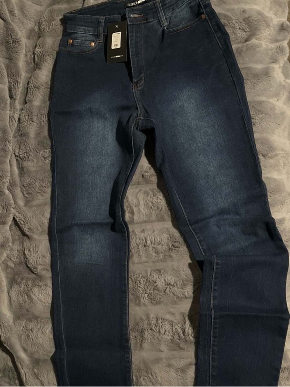 Fashion Nova Women's Dark Indigo Skinny Jeans